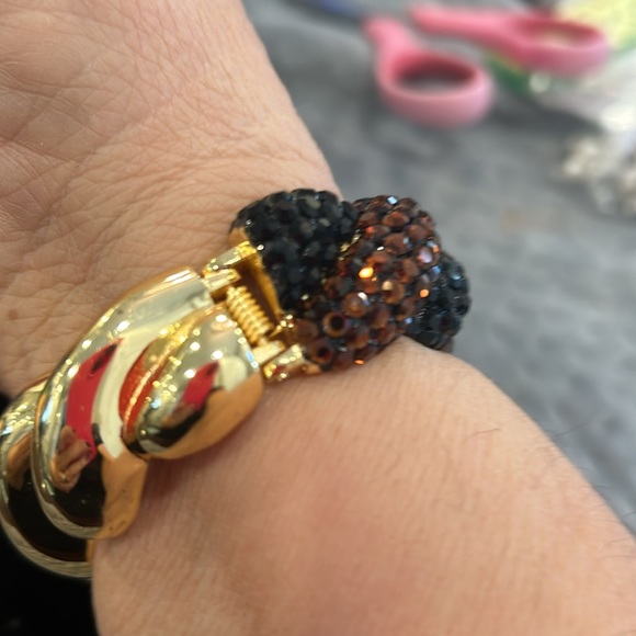 Jet Black & Smoky Topaz Crystal Rope Design Bracelet-Boutique - Picture 5 of 12